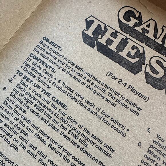 Game of the States Vintage 1979 Board Game Who Sells Most Coast Milton Bradley - Picture 5 of 8